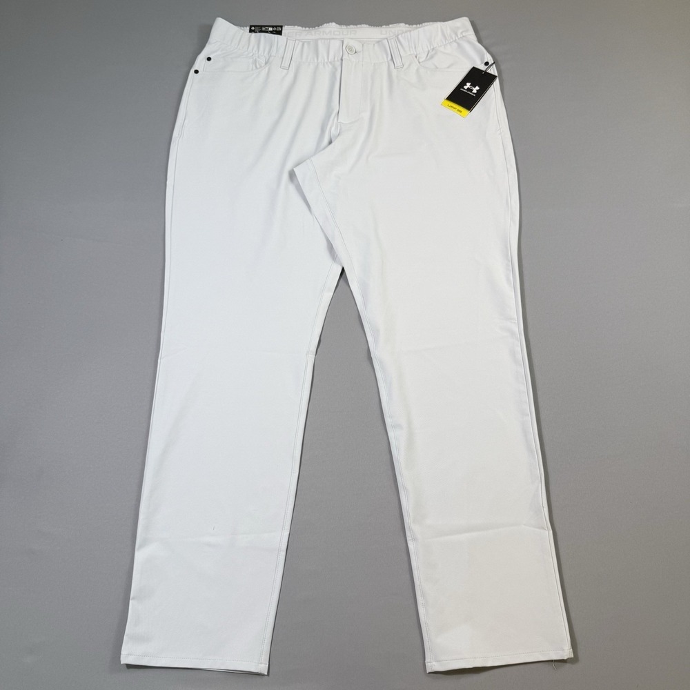 *NEW* Under Armour Golf UA Drive 5 Pocket Pants Mens 40x32 Stone Grey UPF 50